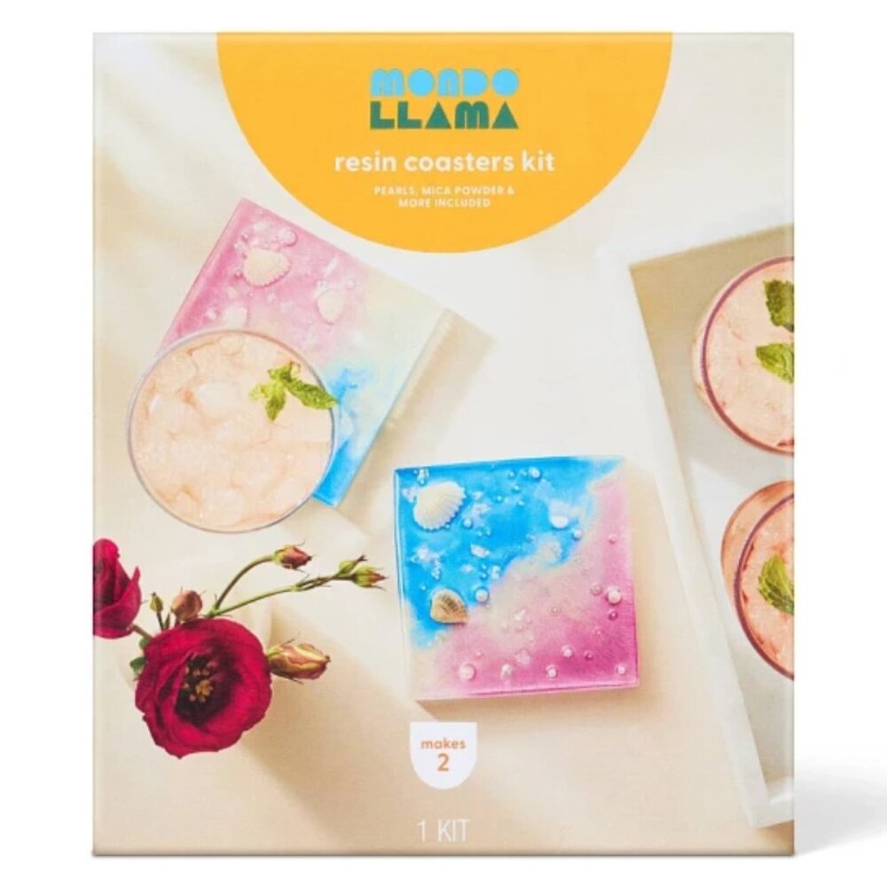 2 Count Shell Resin Coasters Craft Kit